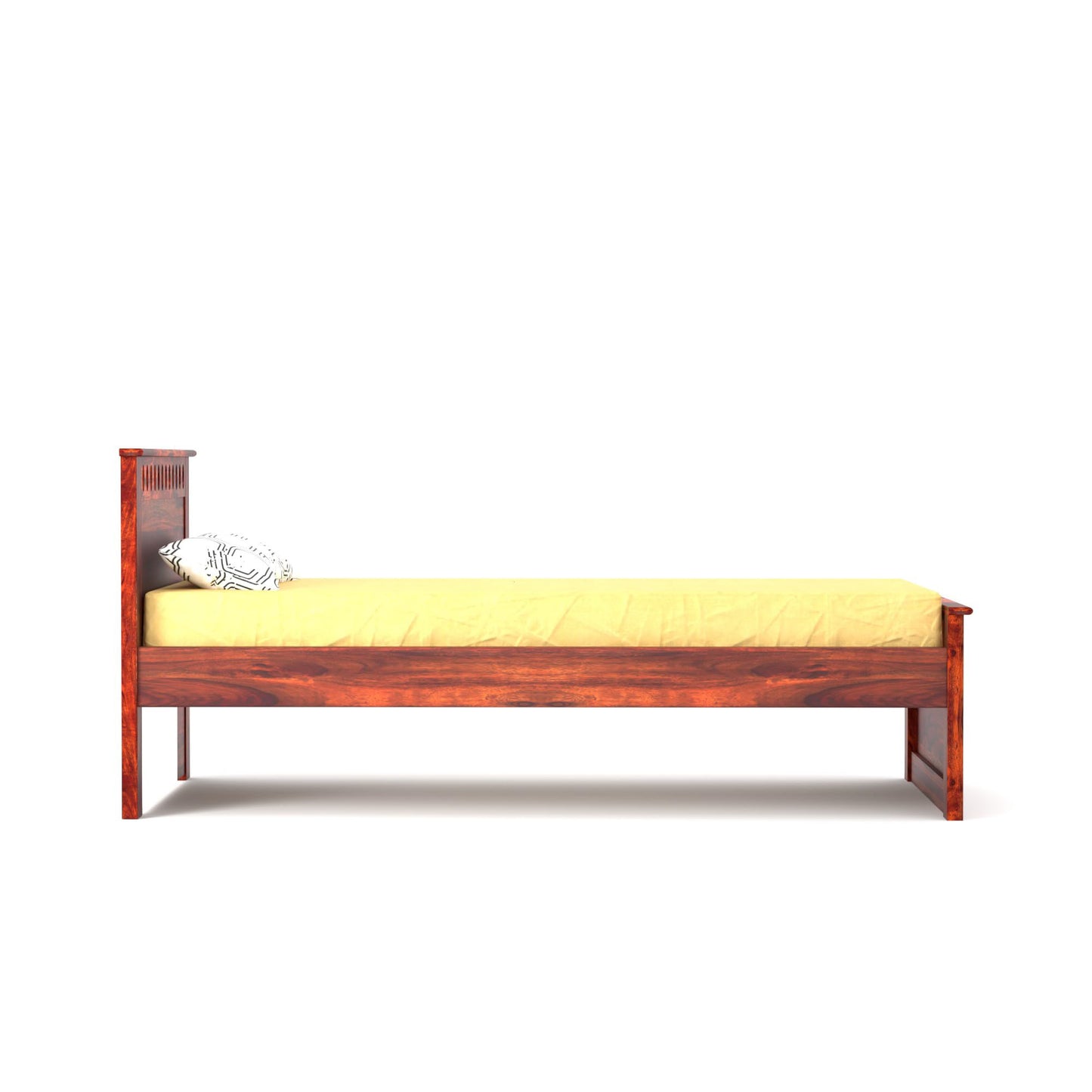 Rukmaajee Solid Sheesham Wood Single Bed for Your Home Sheesham Wood