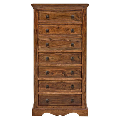 Rukmaajee Furniture Solid Sheesham Wood Chest of Drawers for Bedroom