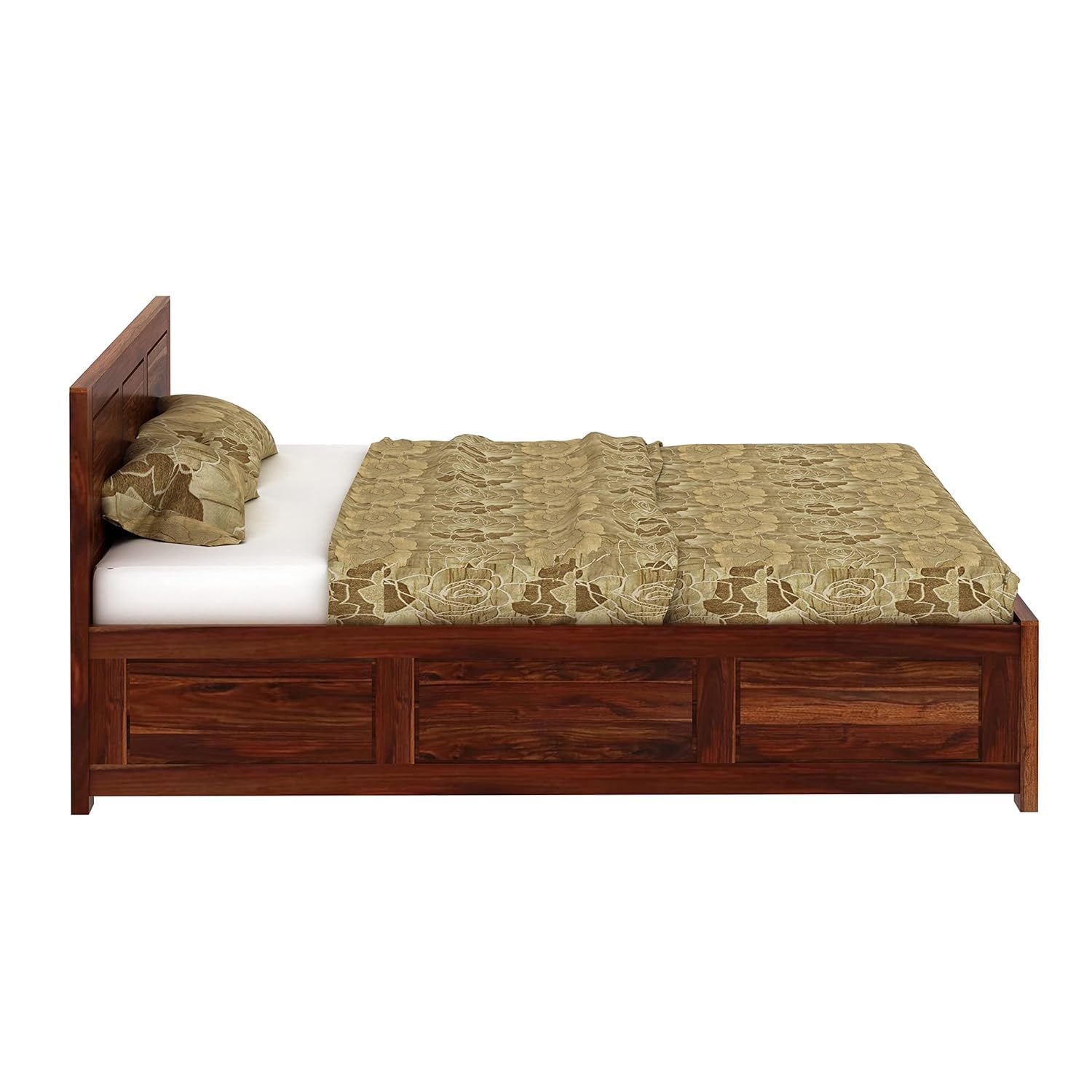 Rukmaajee Solid Wood Queen Size Bed for Bedroom | Wooden Furniture