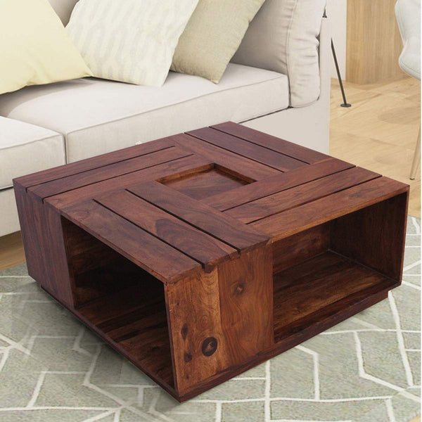 Rukmaajee Furniture Four Stool & Table Lineree Table in Natural Solid