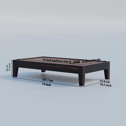Rukmaajee Solid Wood Divan Bed for Living Room, Divan Single Durable &