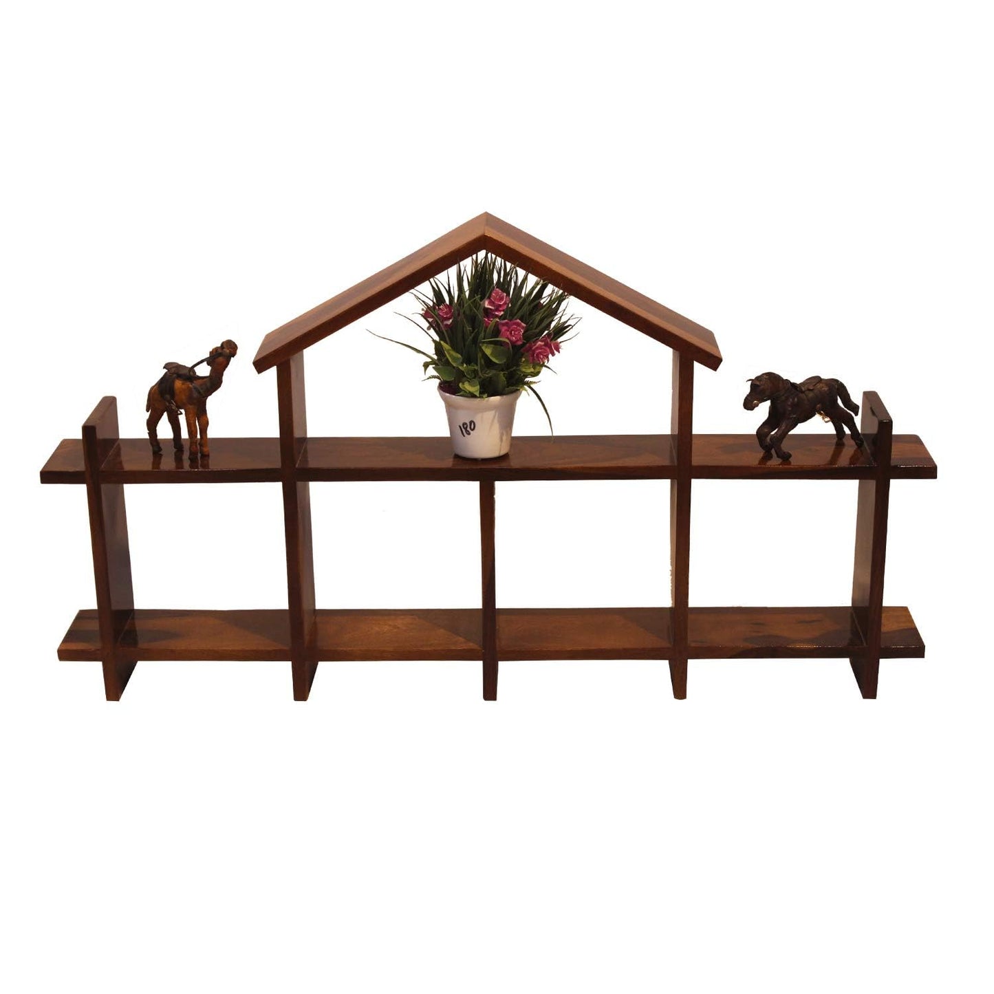 Rukmaajee Furniture Simpla Wall Shelf in Natural Solid Wood for