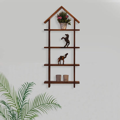 Rukmaajee Furniture Wooden Book Shelf for Wall | Wall Mounted