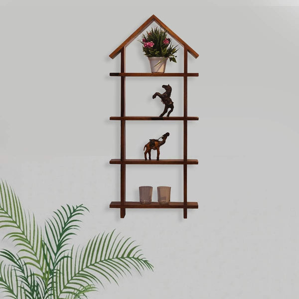 Rukmaajee Furniture Wooden Book Shelf for Wall | Wall Mounted