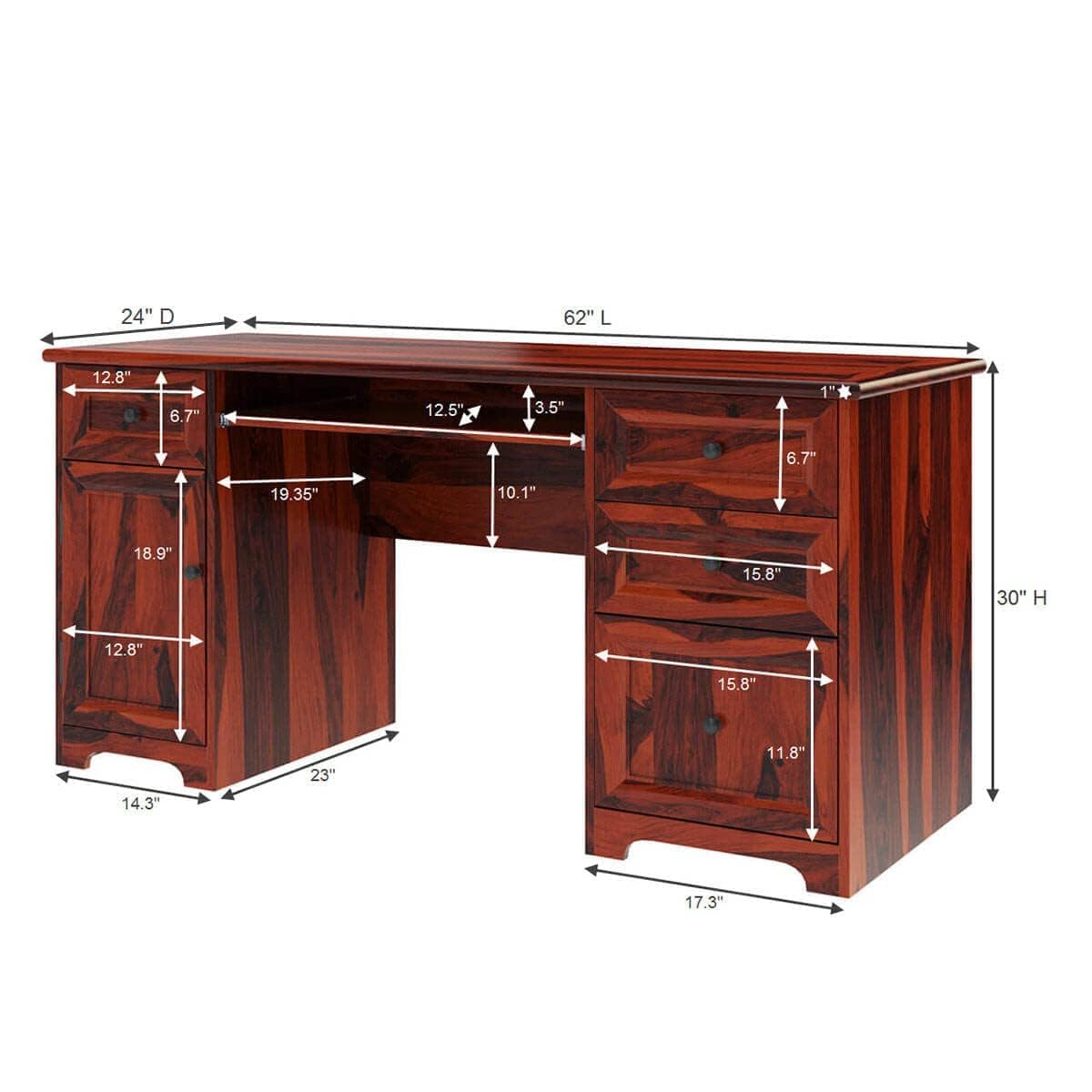 Rukmaajeee Solid Sheesham Wood Study Table | Laptop, Computer &