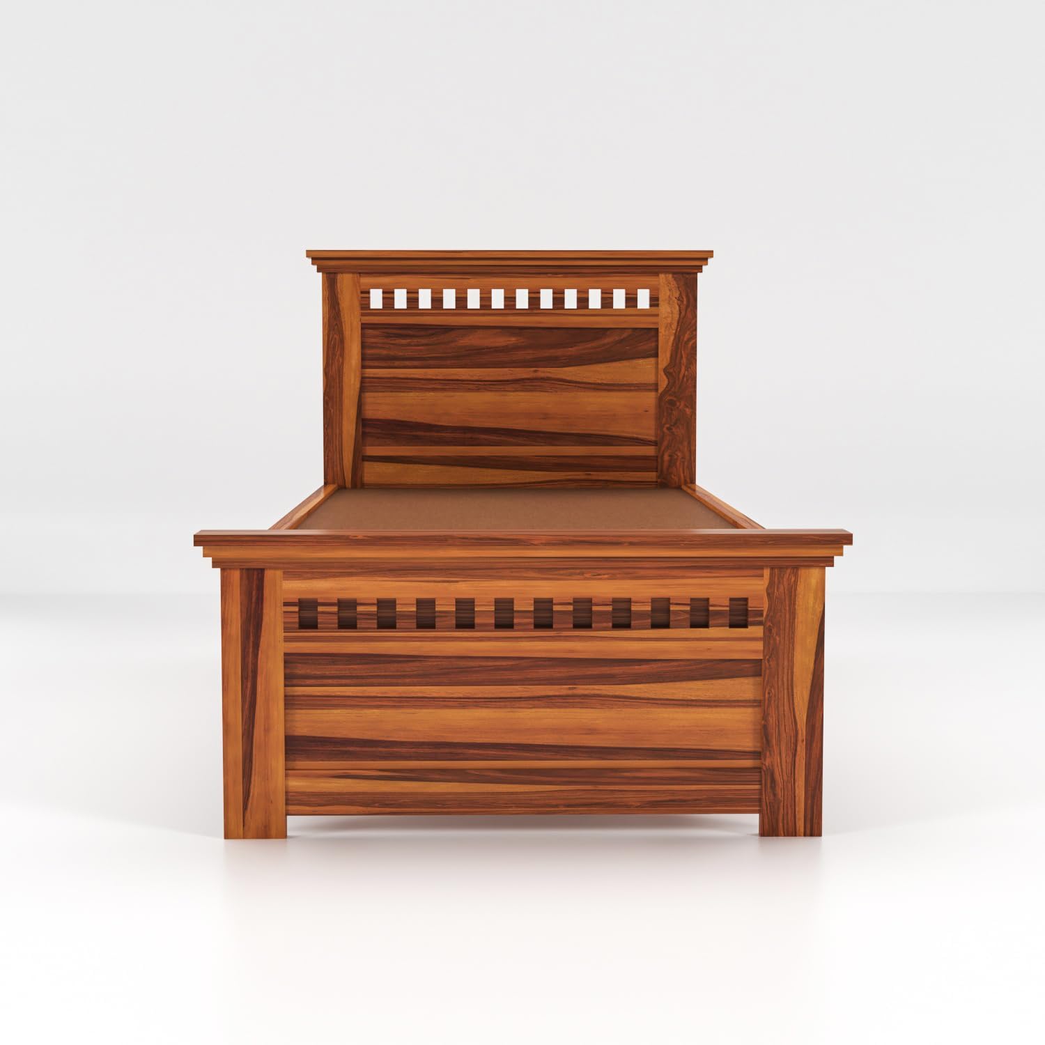 Rukmaajeee Solid Sheesham Wood Single Bed with Box Storage | Wooden