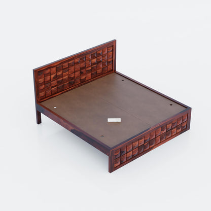 Rukmaajee Solid Sheesham Wood Queen Size Bed | Art Honey Premium