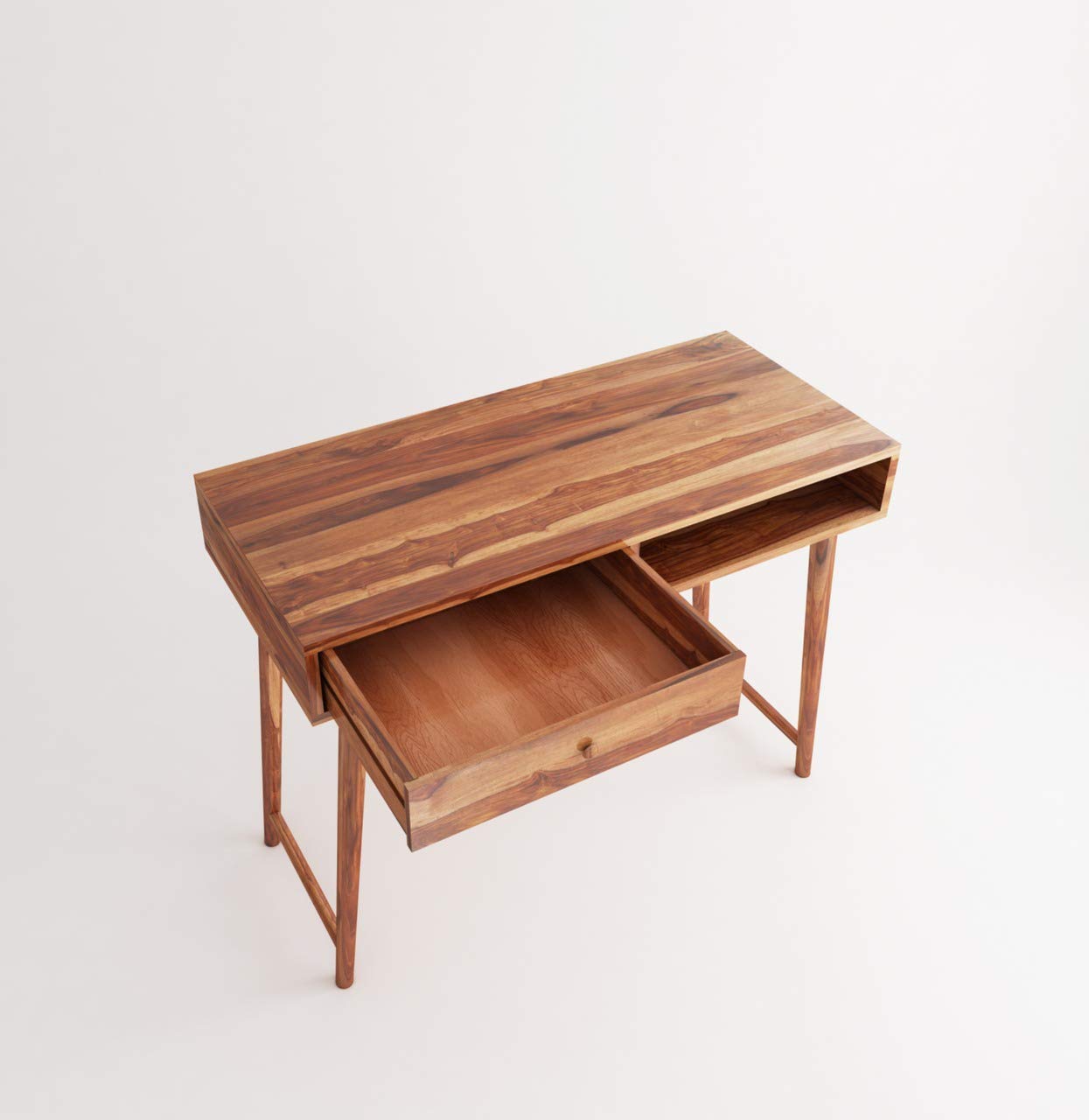 Rukmaajeee Solid Sheesham Wood Study Table | Wooden Laptop Desk &
