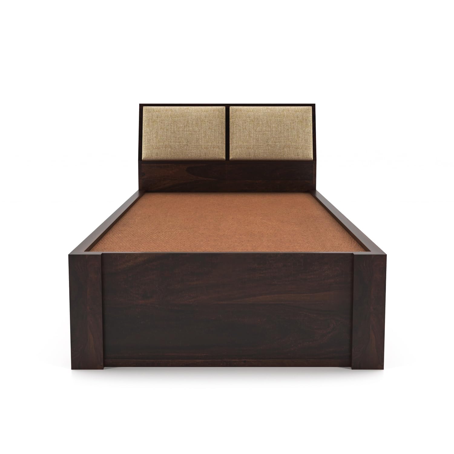 Rukmaajeee Solid Sheesham Wood Single Bed with 2 Drawers | Wooden Bed