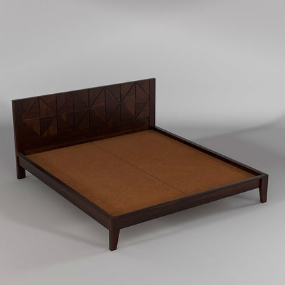 Rukmaajee Wooden King Size Bed - Solid Sheesham Wood Double Cot