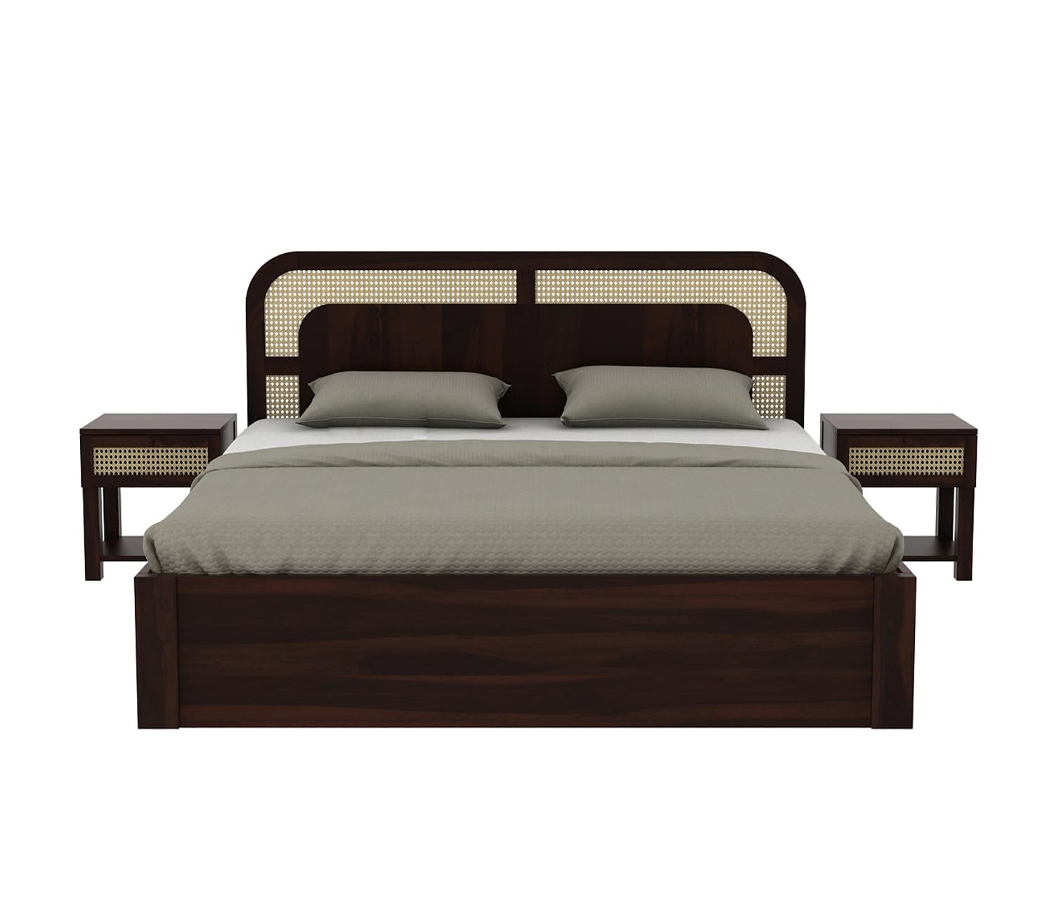 Rukmaajeee Solid Sheesham Wood King Size Bed with Storage | Wooden