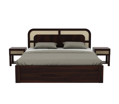 Rukmaajeee Solid Sheesham Wood King Size Bed with Storage | Wooden