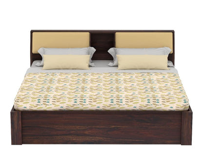 Rukmaajeee Solid Sheesham Wood Queen Size Bed with 2 Drawer Storage