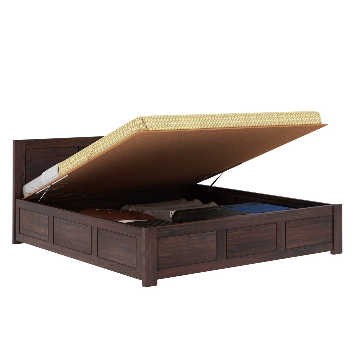 Rukmaajeee Solid Sheesham Wood Bed | Wooden Double Cot Palang for