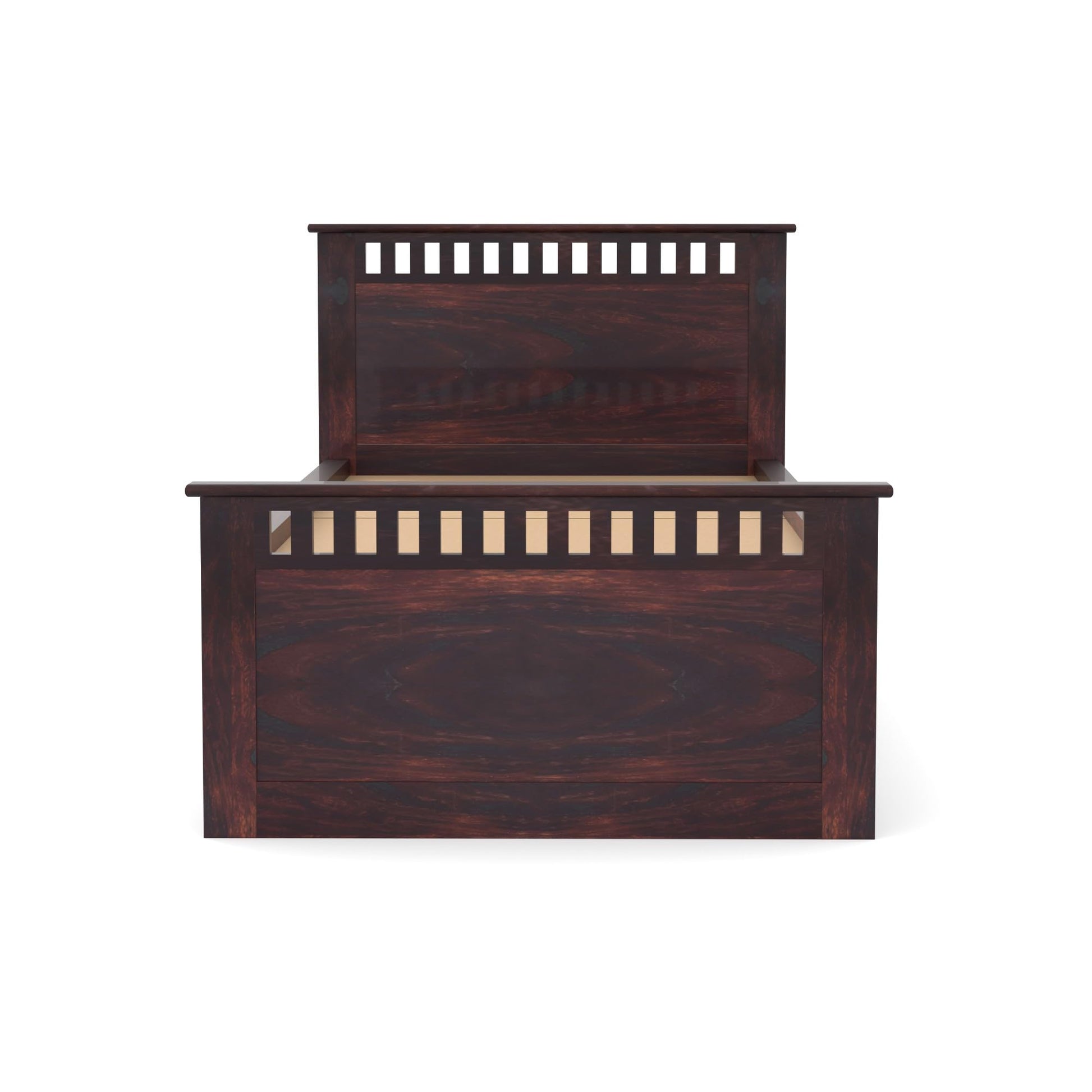 Rukmaajee Solid Sheesham Wood Box Storage Bed for Your Home Classic