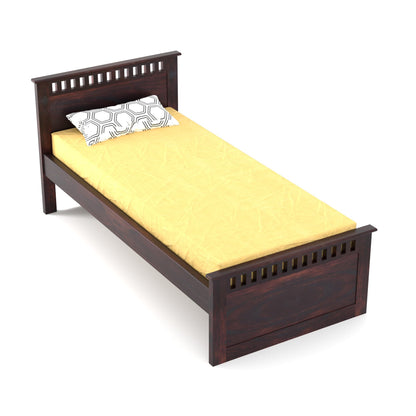 Rukmaajee Solid Sheesham Wood Single Bed for Your Home Solid Wood