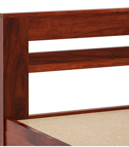 Rukmaajeee Furniture Solid Sheesham Wood Queen Size Bed Without