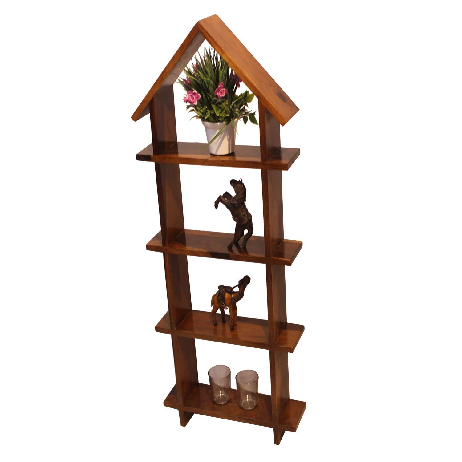 Rukmaajee Furniture Wooden Book Shelf for Wall | Wall Mounted