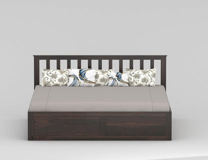 Rukmaajee Sheesham Wood King Size Bed with Storage | Solid Wood Box