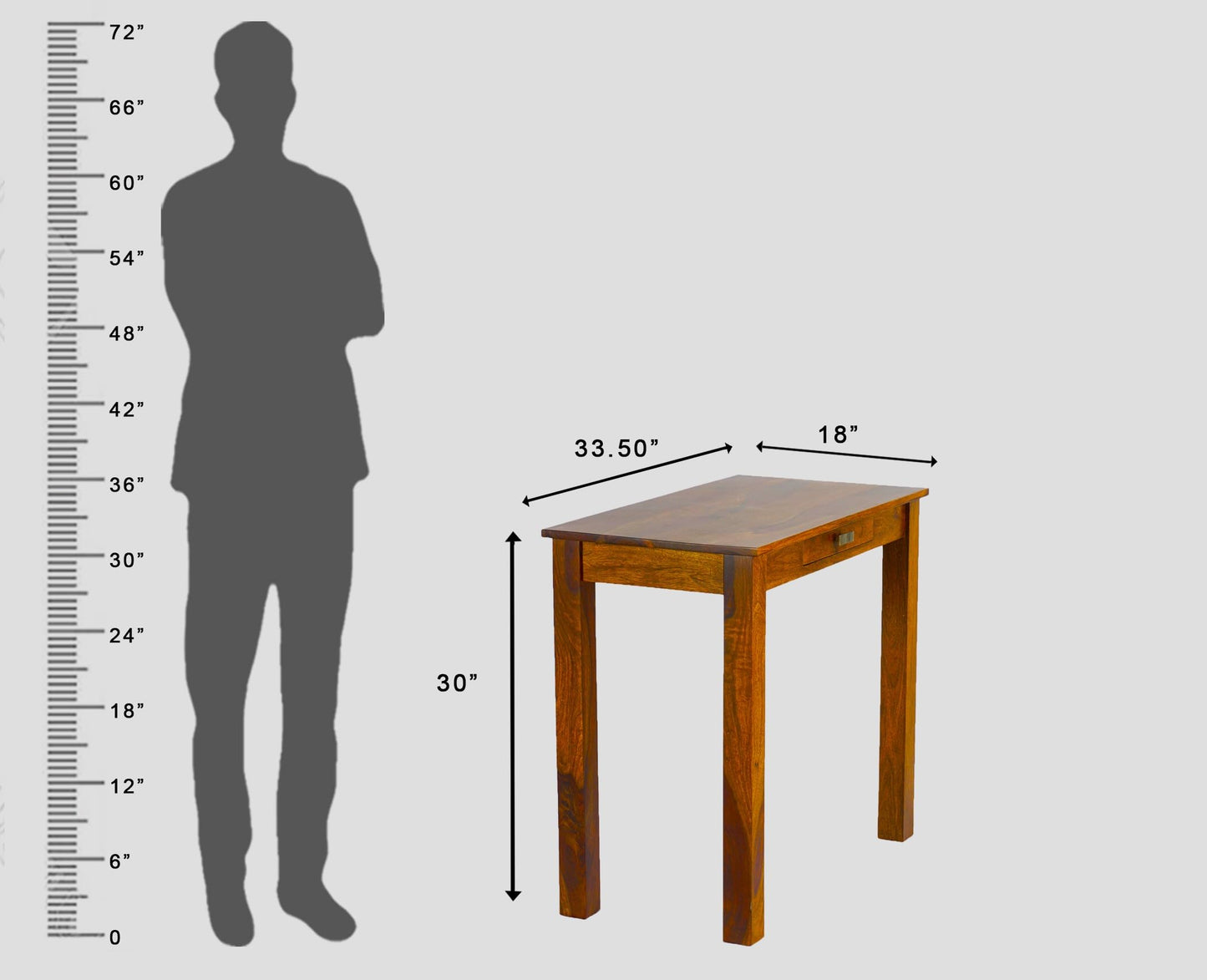 Rukmaajeee Sheesham Wood One Drawer Study Table | Wooden Laptop &
