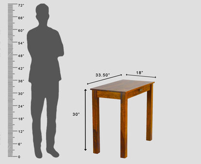 Rukmaajeee Sheesham Wood One Drawer Study Table | Wooden Laptop &