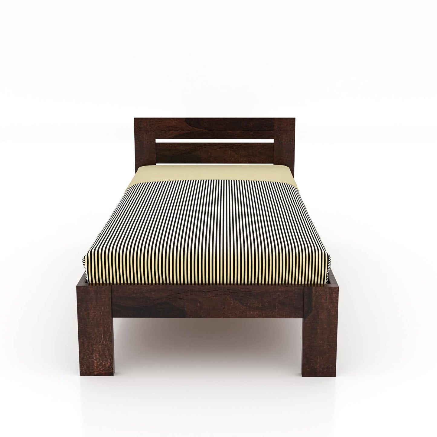 Rukmaajeee Solid Sheesham Wood Single Bed Without Storage | Wooden cot