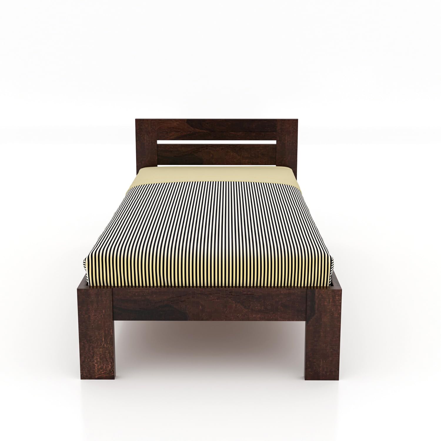 Rukmaajeee Solid Sheesham Wood Single Bed Without Storage | Wooden cot