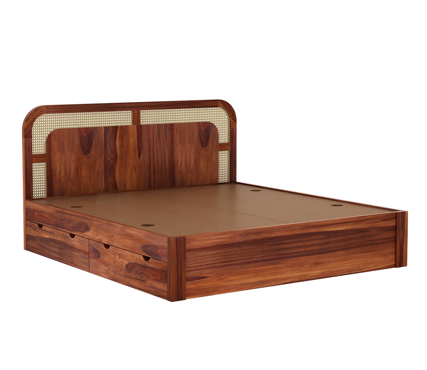 Rukmaajeee Solid Sheesham Wood King Size Bed with Storage | Wooden