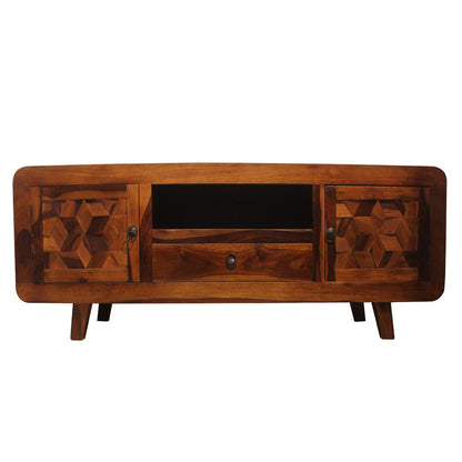 Rukmaajee Furniture Two Door & One Drawer & Box X-Style T.V. Cabinet