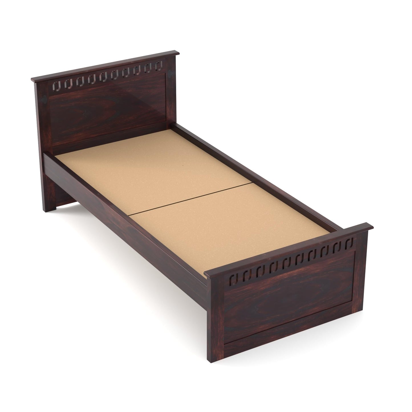 Rukmaajee Solid Sheesham Wood Single Bed for Your Home Minimalist