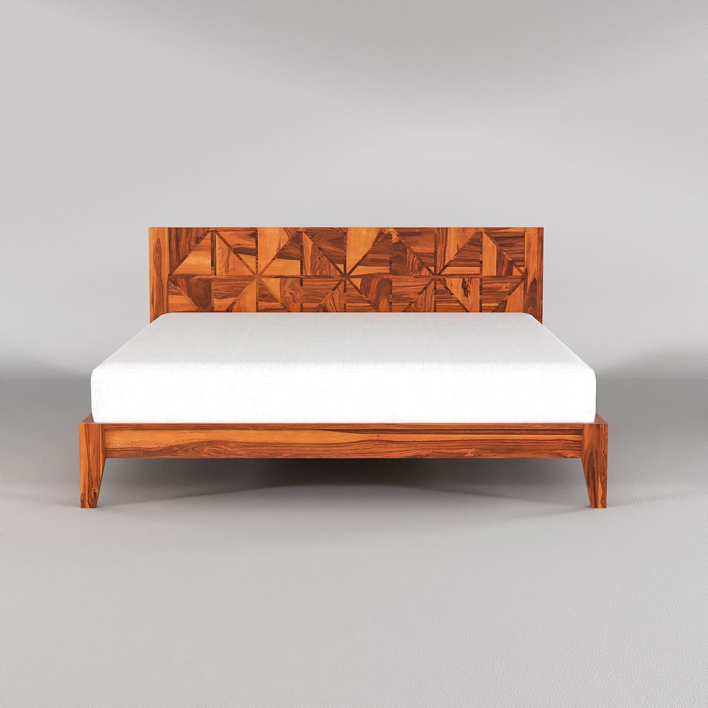 Rukmaajee Wooden King Size Bed - Solid Sheesham Wood Double Cot