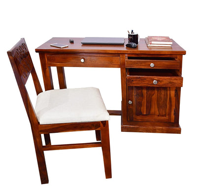Rukmaajee Solid Sheesham Wood Study Table | Laptop, Computer & Writing