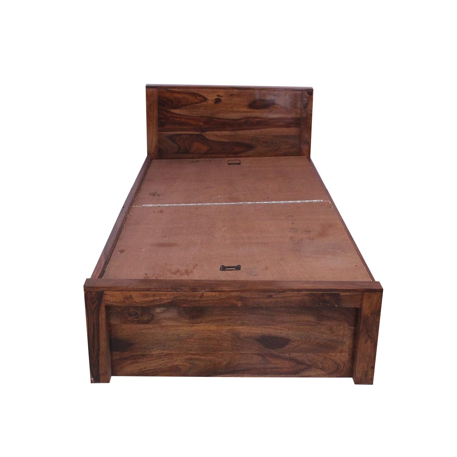 Rukmaajee Furniture Simpla Bed in Natural Solid Wood with Honey Oak