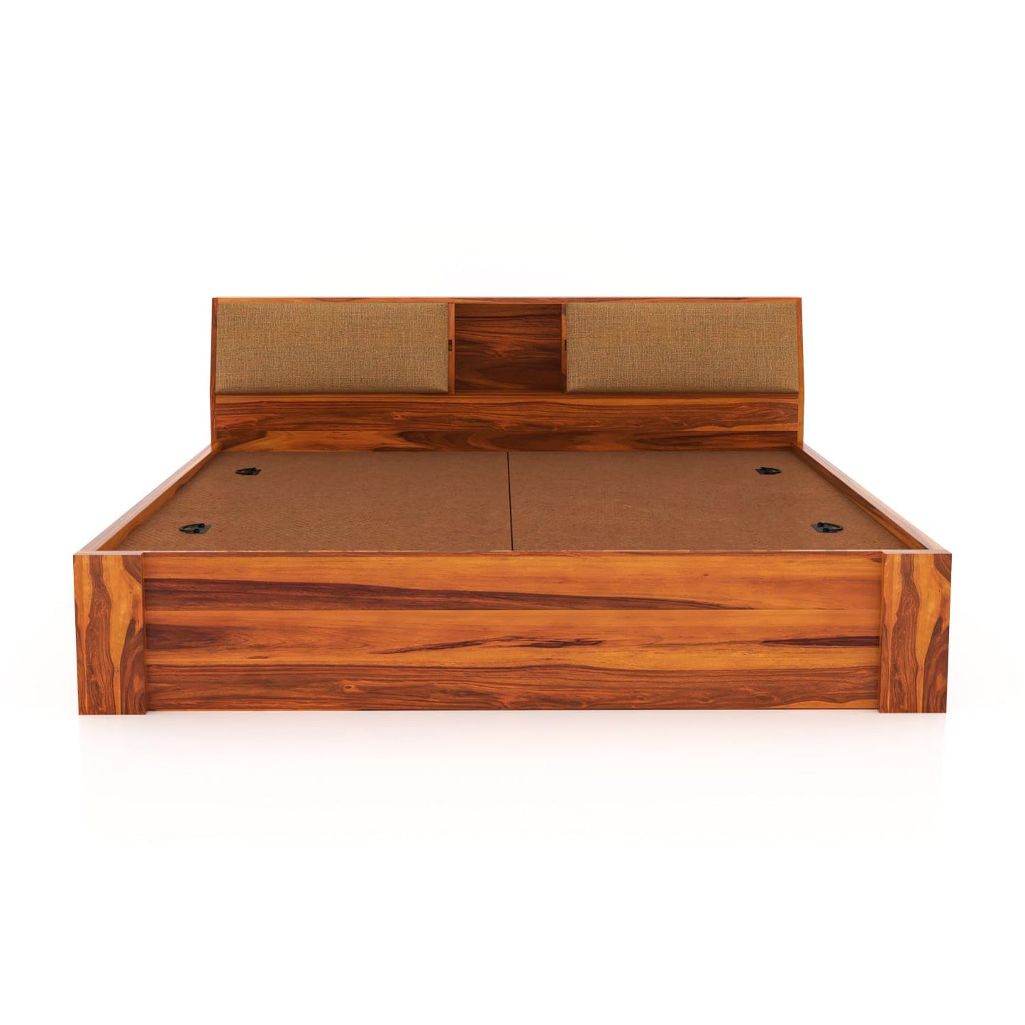 Rukmaajeee Solid Sheesham Wood King Size Bed with Box Storage | Wooden