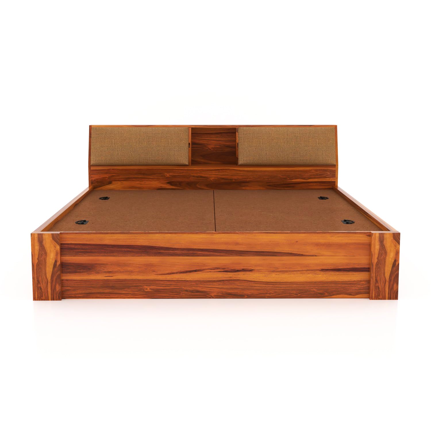 Rukmaajeee Solid Sheesham Wood King Size Bed with Box Storage | Wooden