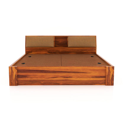 Rukmaajeee Solid Sheesham Wood King Size Bed with Box Storage | Wooden