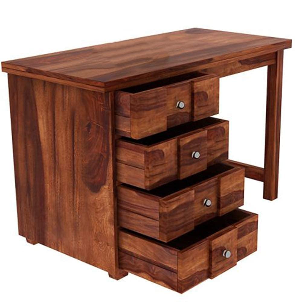 Rukmaajeee Solid Sheesham Wood Study Table | Wooden Laptop Desk &