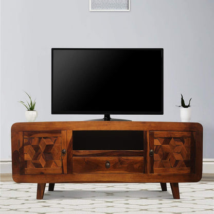 Rukmaajee Furniture Two Door & One Drawer & Box X-Style T.V. Cabinet