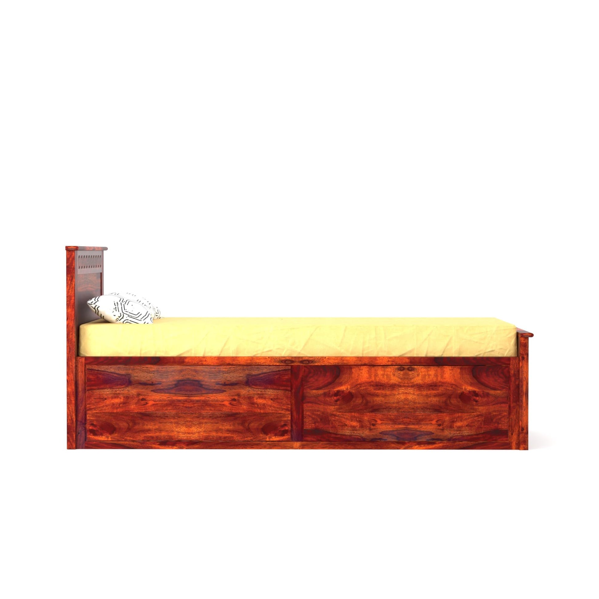 Rukmaajee Solid Sheesham Wood Box Storage Bed for Your Home Storage