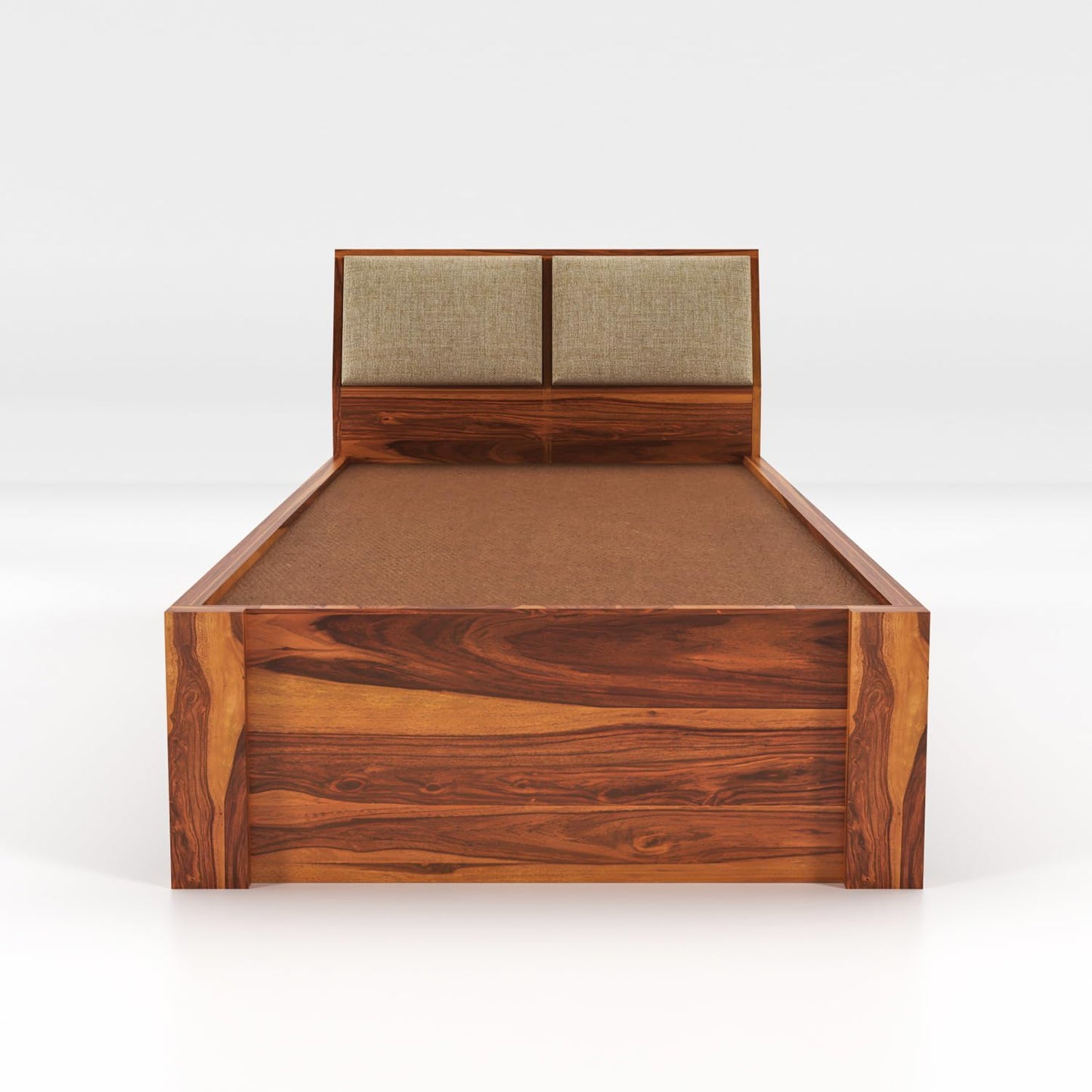 Rukmaajeee Solid Sheesham Wood Single Bed with 2 Drawers | Wooden Bed