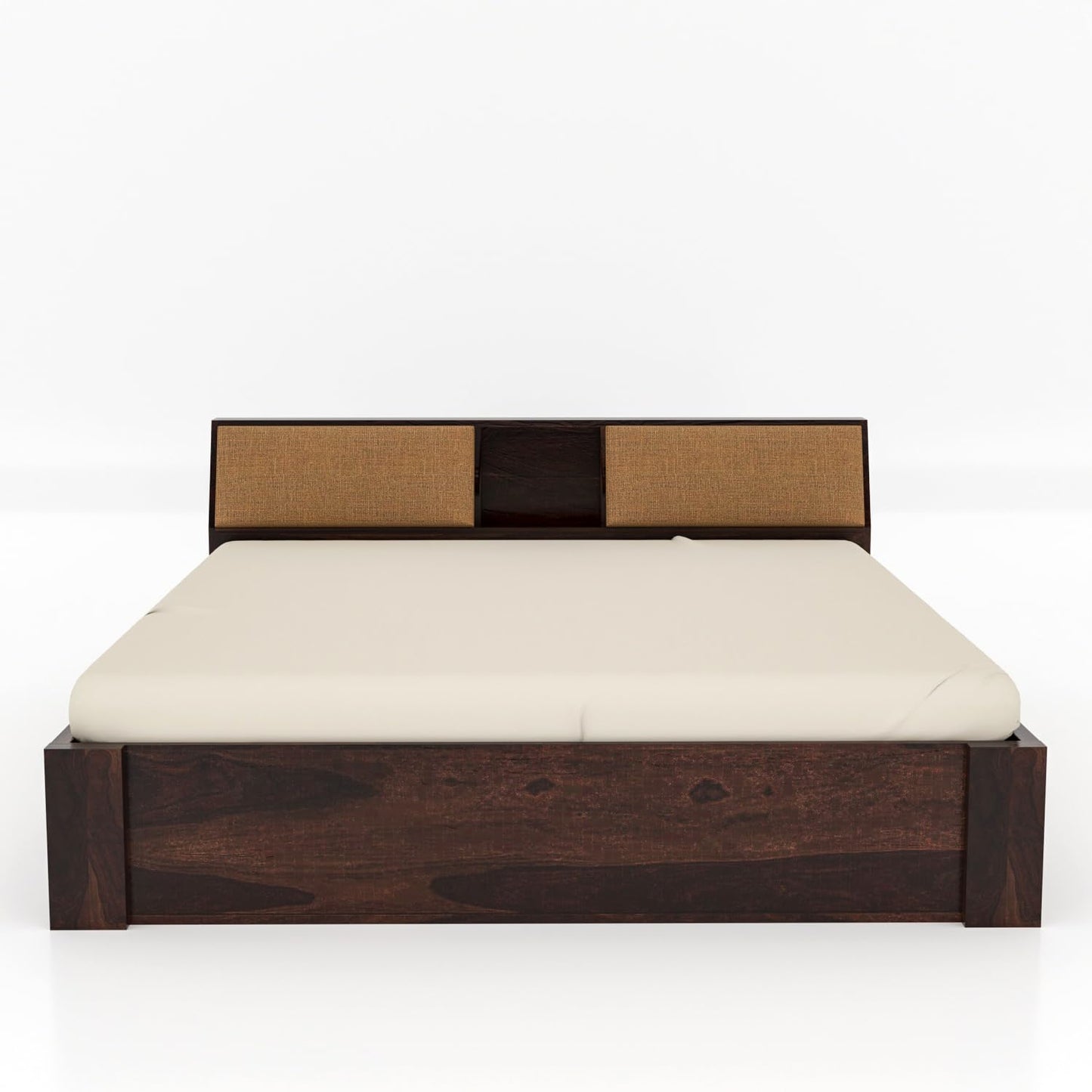 Rukmaajeee Solid Sheesham Wood King Size Bed with Box Storage | Wooden