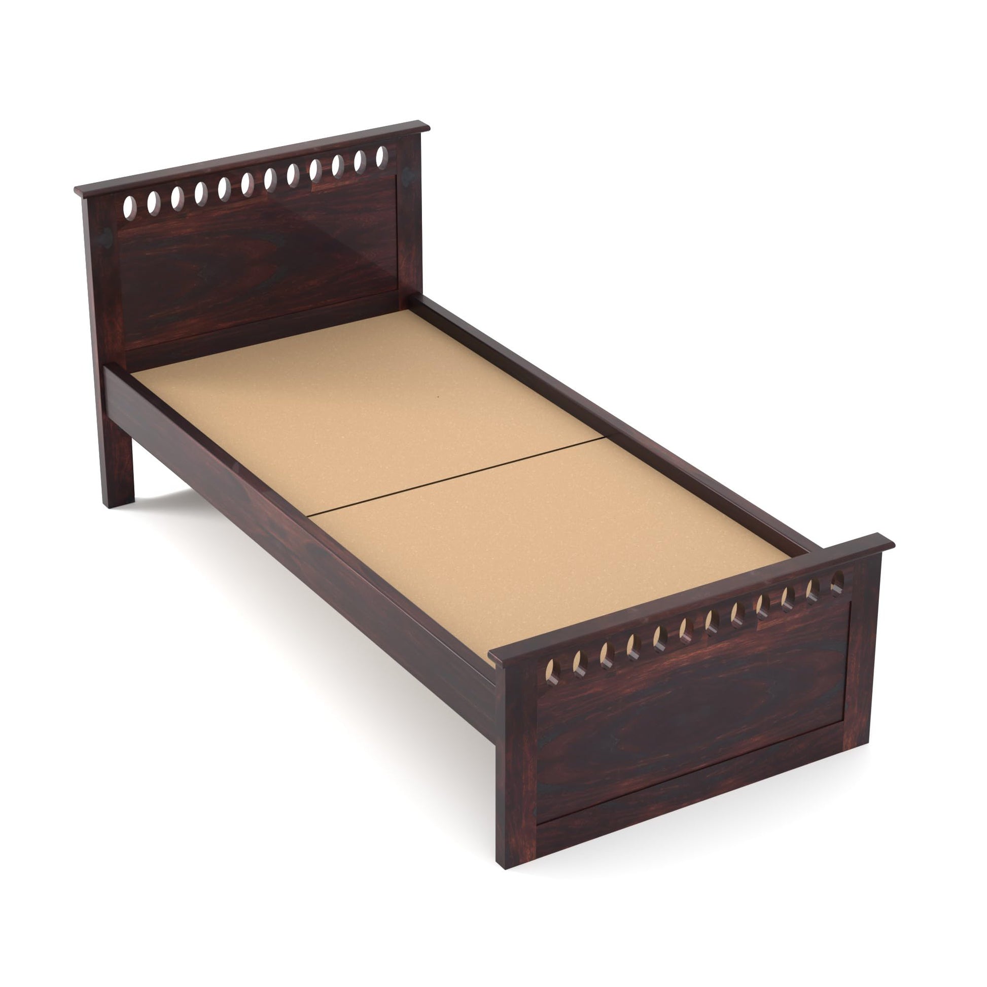 Rukmaajee Solid Sheesham Wood Single Bed for Your Home Sheesham Wood