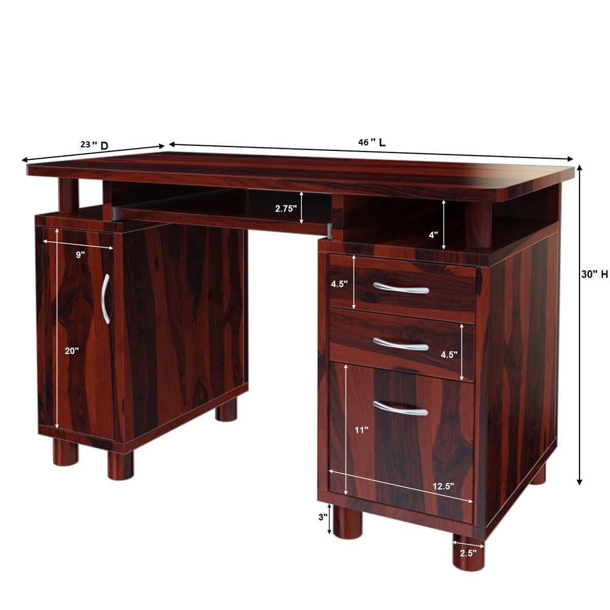 Rukmaajeee Solid Sheesham Wood Study Table | Laptop, Computer &