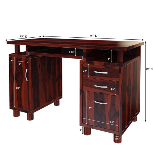 Rukmaajeee Solid Sheesham Wood Study Table | Laptop, Computer &