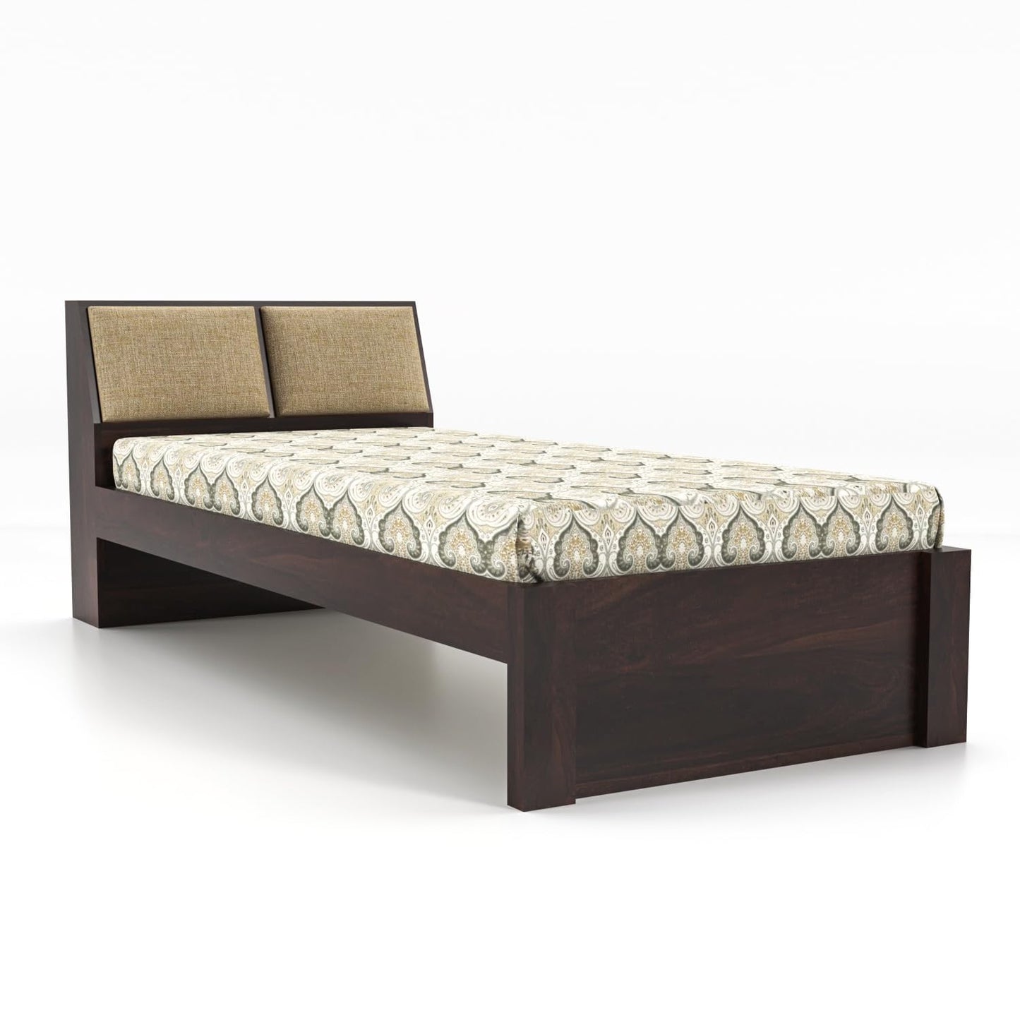 Rukmaajeee Solid Sheesham Wood Single Bed with 2 Drawers | Wooden Bed