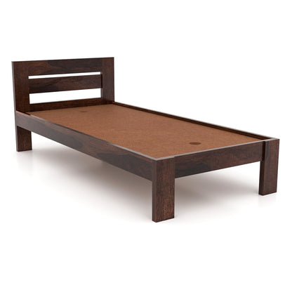 Rukmaajeee Solid Sheesham Wood Single Bed Without Storage | Wooden cot