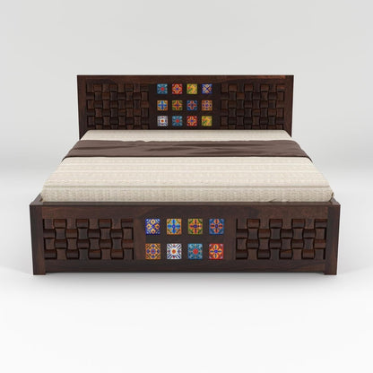 Rukmaajee Solid Sheesham Wood King Size for Bedroom, Hotel| Double Bed