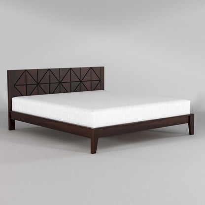 Rukmaajee Wooden King Size Bed - Solid Sheesham Wood Double Cot