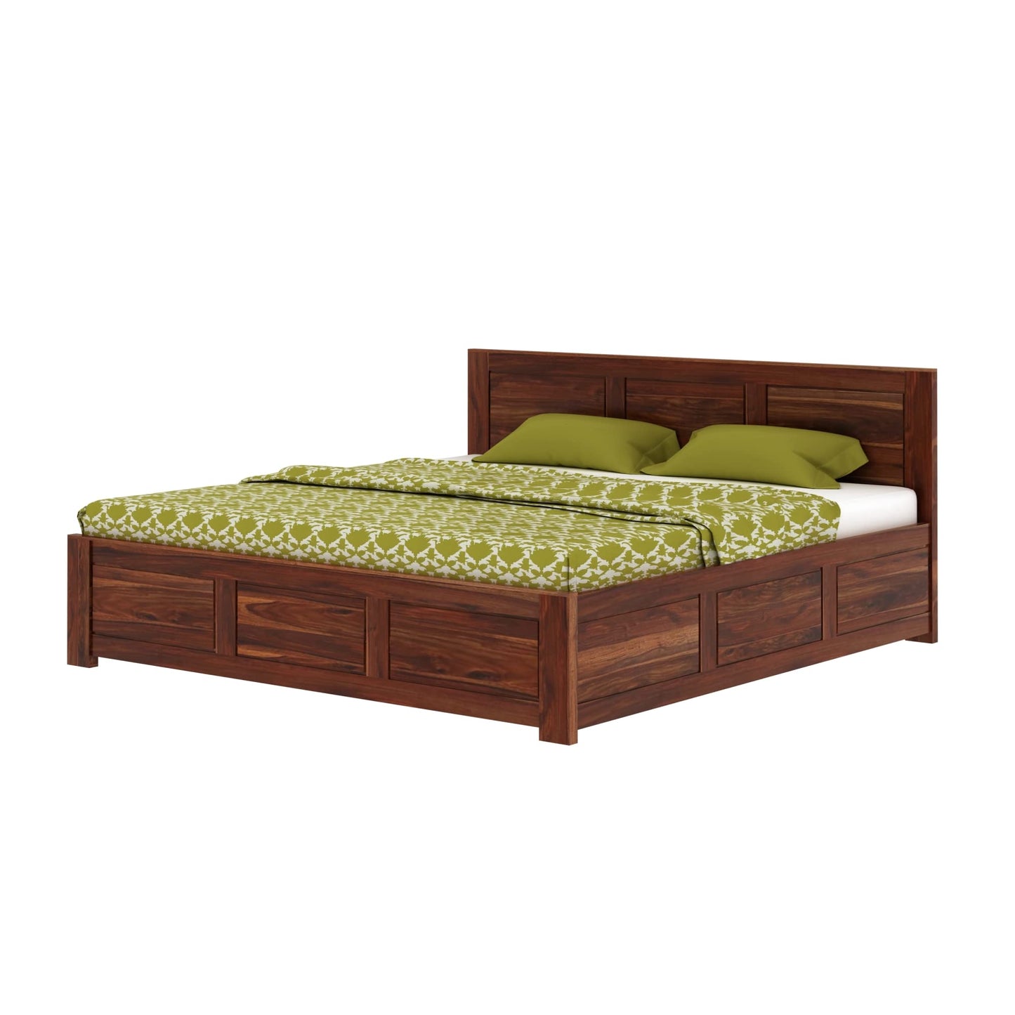 Rukmaajeee Solid Sheesham Wood Bed | Wooden Double Cot Palang for