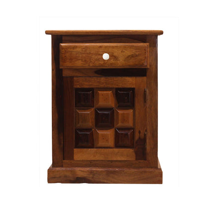 Rukmaajee Furniture Slaughter Style Bed Side Table with Solid Wood
